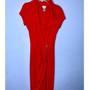 Red Zipper Dress from Cache